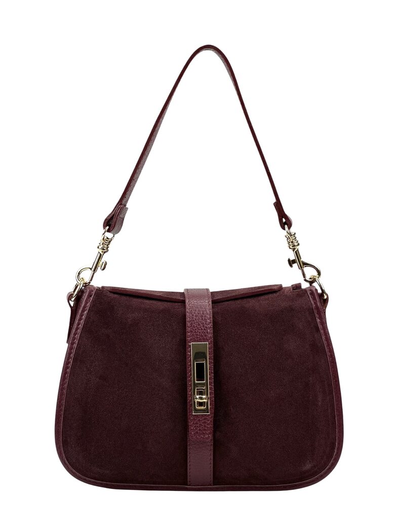 Zamšādas soma, Bordo, ražots Itālijā