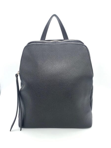 Ādas mugursoma no Itālijas, melna