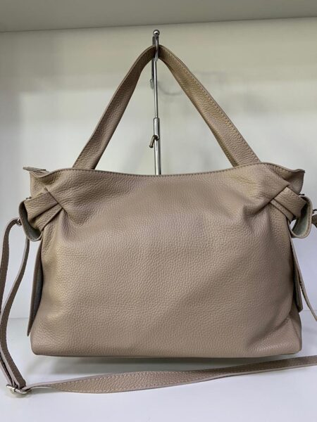 Ādas soma no Itālijas, taupe krāsa