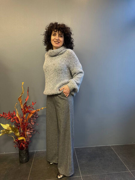 Bikses ar vilnu, pelēkas